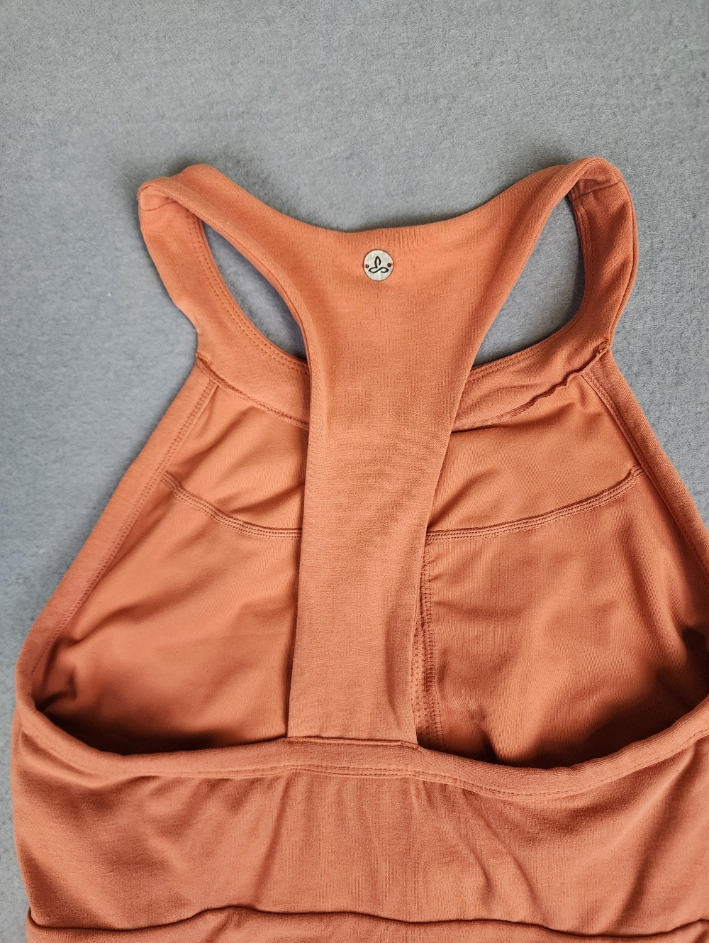 Prana Women's Peach Color Calexico Scoop-Neck Solid Shelf Bra Maxi Dress Small - Picture 8 of 13